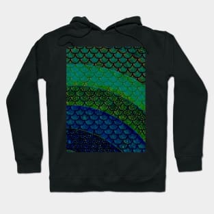 Dark Rainbow Mermaid Scales Hoodie